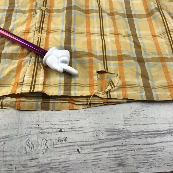 Enyce Shirt Men 3XL Plaid Button Up Short Sleeve Collared Cotton Polyester Shirt - Picture 3 of 10